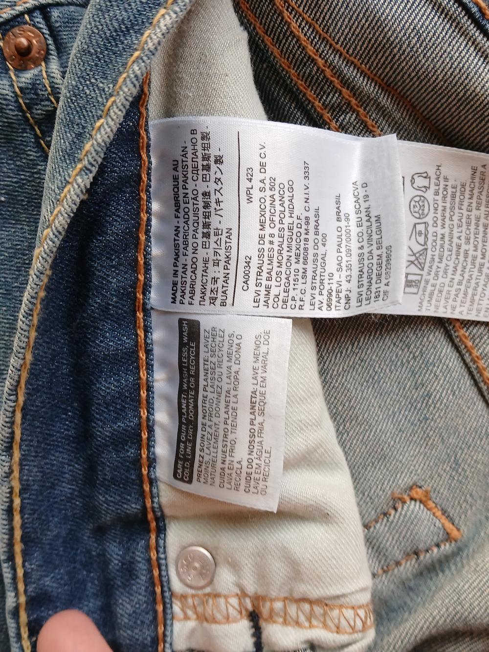 Levi's Light Blue Straight Leg Men's Jeans Style 505, 34x32 - Picture 5 of 6